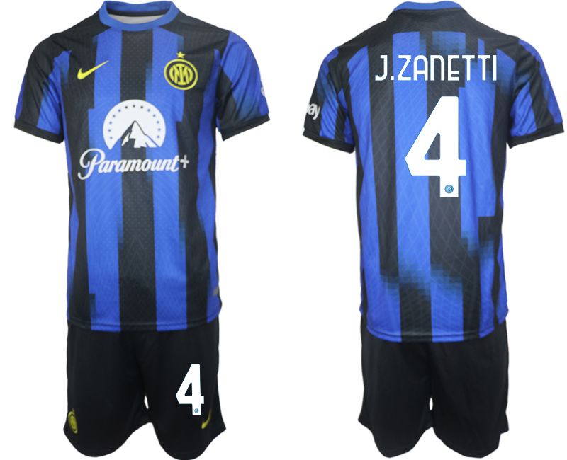 Men 2023-2024 Club Inter Milan home blue #4 Soccer Jersey->->Soccer Club Jersey